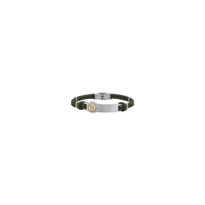 Bracelet acier bang bang plaque bullet cordon couleur ELDEN