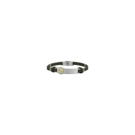 Bracelet acier bang bang plaque bullet cordon couleur ELDEN